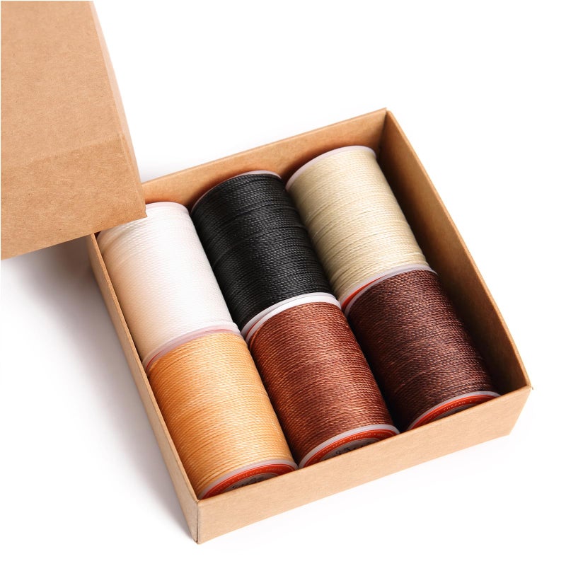 FANDOL Waxed Polyester Cord Wax-Coated Strings Waterproof Round Wax Coated Thread for Braided Bracelets DIY Accessories or Leather Sewing (Series 3) - Image 2